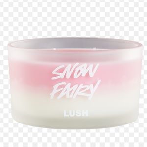 Lush large snow fairy candle